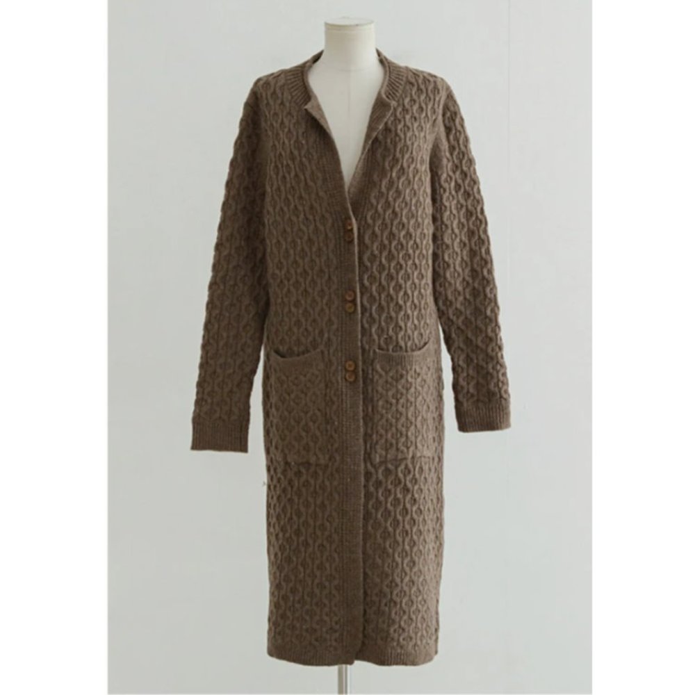 Brand New - K Fashion - Patterned Long Cardigan